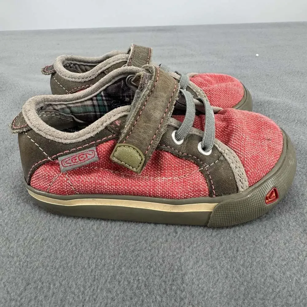 KEEN Coronado Toddler Size 4 Shoes Red Brown Canvas Outdoor Sneakers